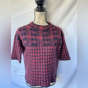 French Connection Red and Black Knit Sweater